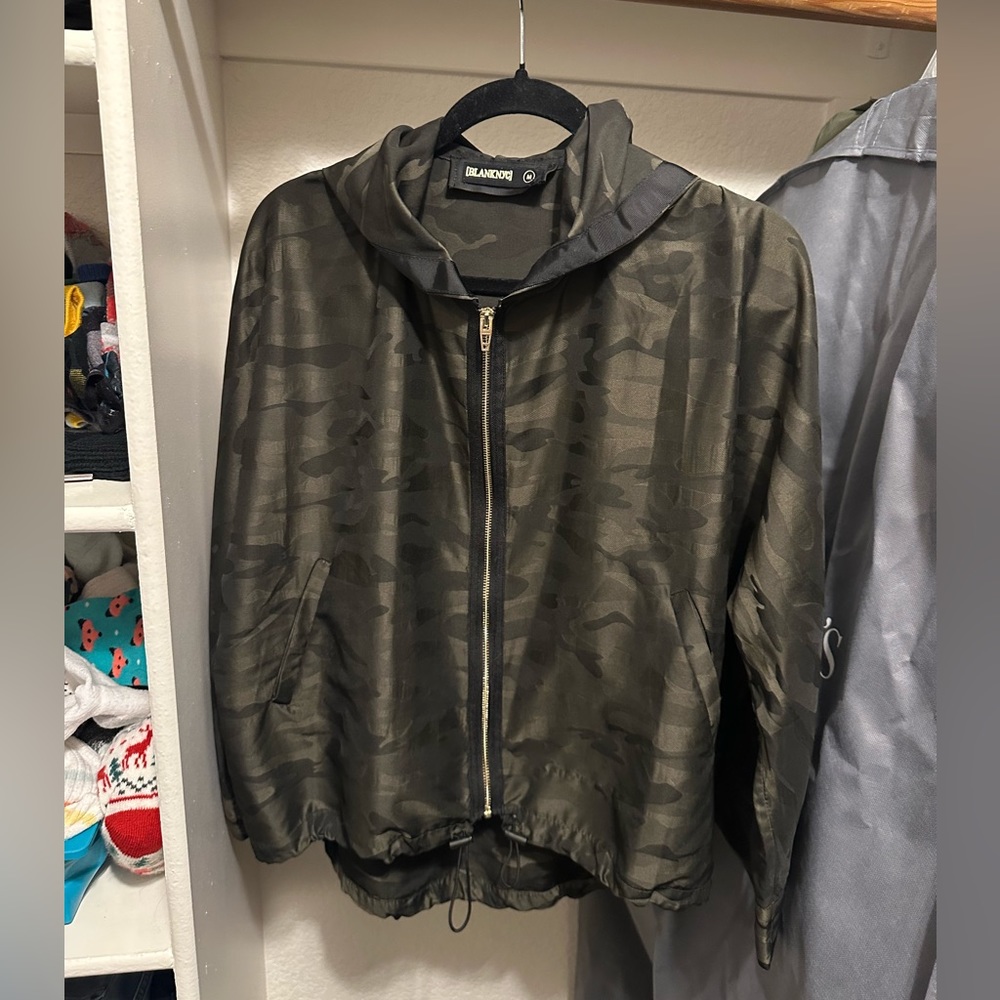 Blank NYC Denim Camo We Not Bell Sleeve Jacket Size Medium